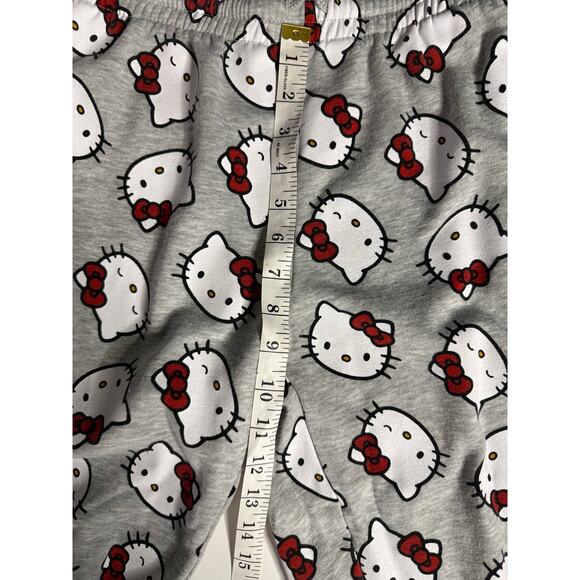 Hello Kitty Womens Sweatpants Joggers Gray Allover Print Sanrio M Hybrid Apparel - Picture 7 of 7